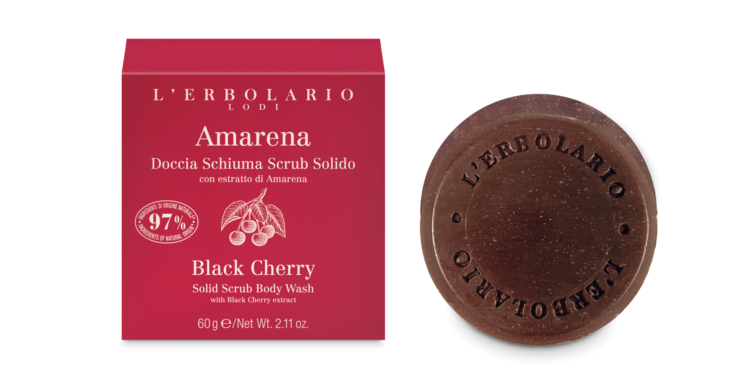 026.082_Black Cherry Solid Scrub Body Wash 60 g